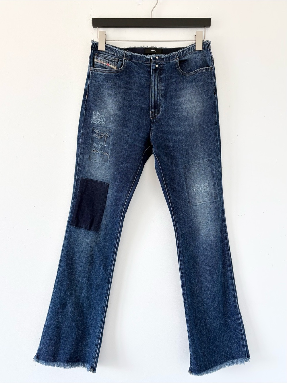 Diesel De-Doras Patchwork Bootcut Jeans - Picture 1 of 8